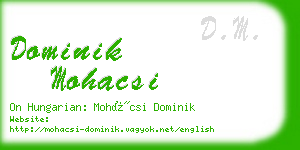 dominik mohacsi business card